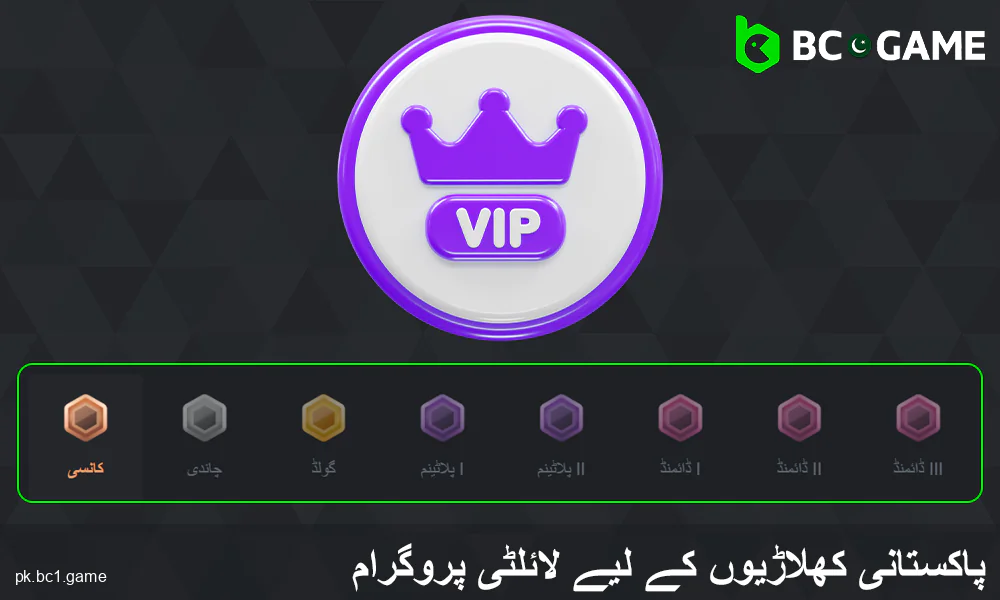 BC.Game پاکستان میں وی آئی پی پروگرام