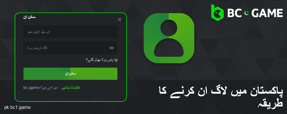 پاکستانیوں کے لئے BC.Game میں اپنے اکاؤنٹ میں لاگ ان کریں